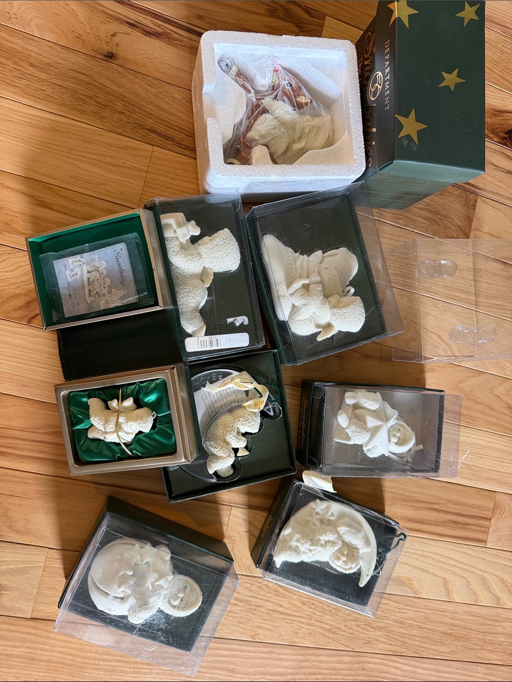 Department 56 White Ceramic Snowbaby Ornament Collection